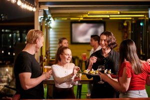 Team enjoying at lucky shag bar 19