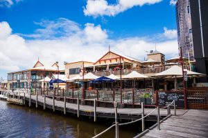 Lucky Shag Bar views across the beautiful Swan river to South Perth