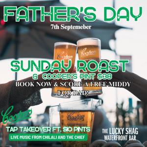 Father’s Day celebration promo at Lucky Shag Bar